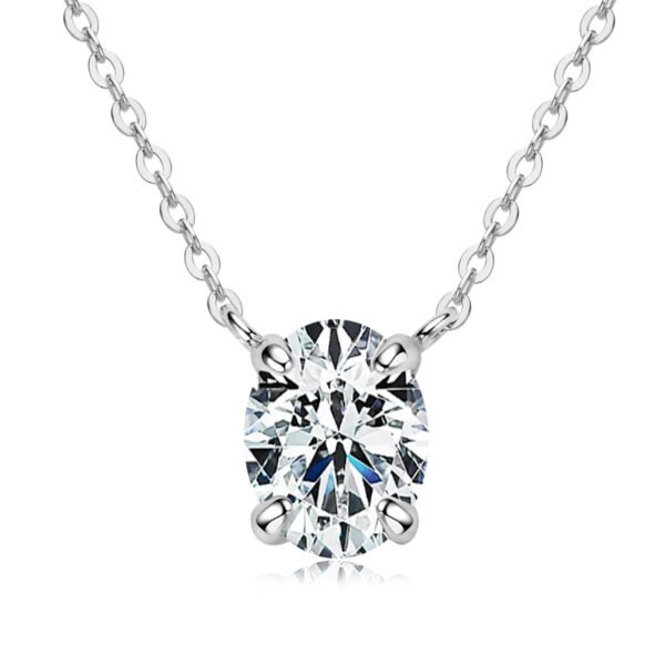 Anryss 925 sterling silver Affordable luxury pigeon egg moissanite necklace versatile and simple clavicle chain