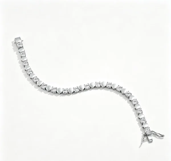 Anryss 925 sterling silver Moissanite tennis bracelet for women exuding sophistication