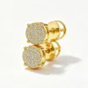 Anryss 925 sterling silver Classic four-prong moissanite stud earrings for women gold-plated trendy "Ins-style" design