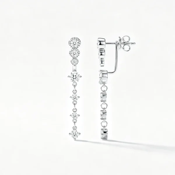 Anryss 925 sterling silver Elegant Moissanite Stud Earrings – Chic "Insta-Style" for Women