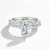 Anryss 925 sterling silver Non-fading affordable luxury moissanite ring; a unique sophisticated piece with a stylish OL aesthetic—perfect for stacking