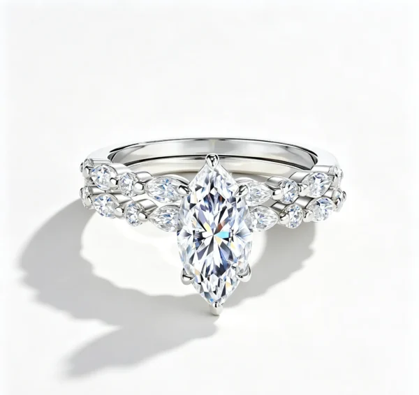Anryss 925 sterling silver Non-fading affordable luxury moissanite ring; a unique sophisticated piece with a stylish OL aesthetic—perfect for stacking