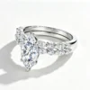 Anryss 925 sterling silver Non-fading affordable luxury moissanite ring; a unique sophisticated piece with a stylish OL aesthetic—perfect for stacking