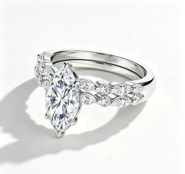 Anryss 925 sterling silver Non-fading affordable luxury moissanite ring; a unique sophisticated piece with a stylish OL aesthetic—perfect for stacking