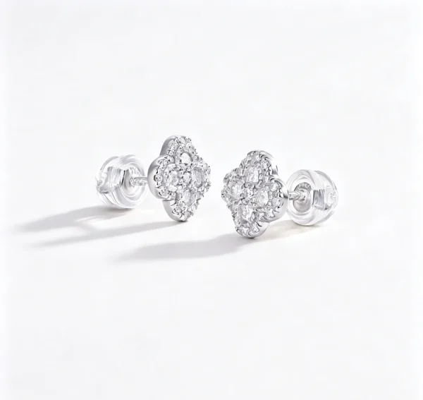 Anryss 925 sterling silver Women's Square Stud Earrings – Trendy Korean-Style "Insta-Worthy" Accessories