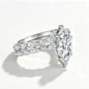 Anryss 925 sterling silver Non-fading affordable luxury moissanite ring; a unique sophisticated piece with a stylish OL aesthetic—perfect for stacking
