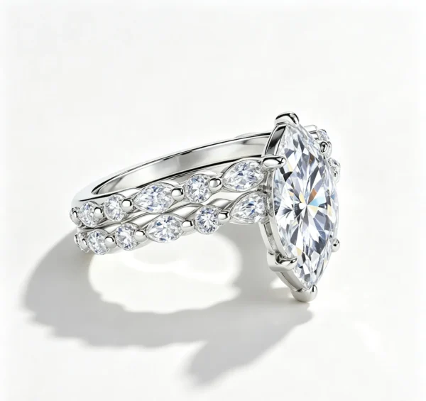 Anryss 925 sterling silver Non-fading affordable luxury moissanite ring; a unique sophisticated piece with a stylish OL aesthetic—perfect for stacking