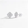 Anryss 925 sterling silver Women's Square Stud Earrings – Trendy Korean-Style "Insta-Worthy" Accessories