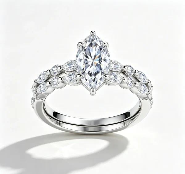 Anryss 925 sterling silver Non-fading affordable luxury moissanite ring; a unique sophisticated piece with a stylish OL aesthetic—perfect for stacking