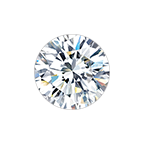 1 round-shaped moissanite of 0.5 carats