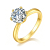 yellow1 Anryss 925 Sterling Silver Six-Prong Closed-Set Moissanite Ring - A Luxury Style Unisex Bestselling Ring